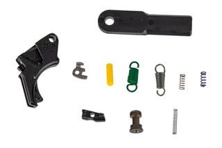 Apex Tactical M&P 2.0 Forward Set Trigger Kit features a curved trigger bow and black anodized finish